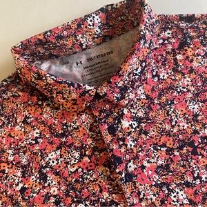 Under Armour The Playoff Polo Men 2XL Floral Golf Performance Stretch Shirt